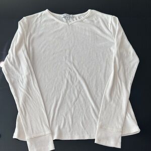 Cream Long Sleeve Top